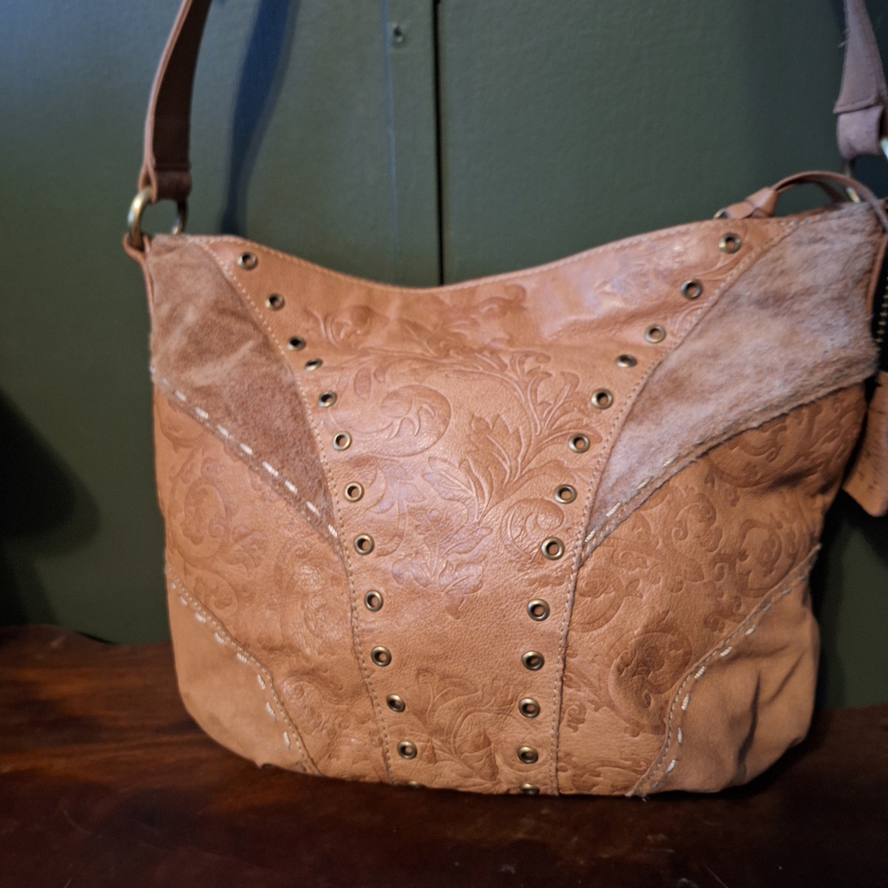 Tan Leather Crossbody Bag - Picture 3 of 12